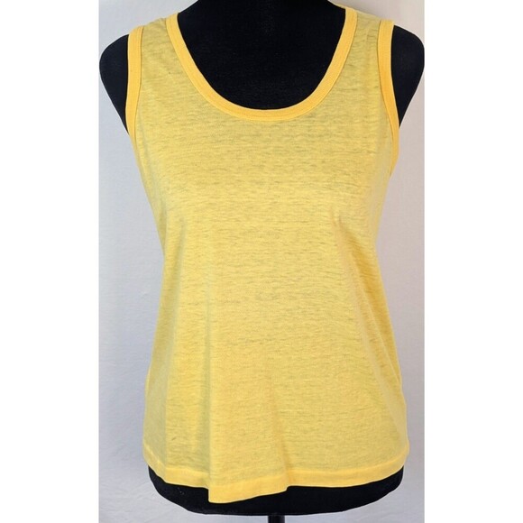 Big Shot Tops - Vintage Big Shot Yellow Ringer Tank Top Small - Made in USA